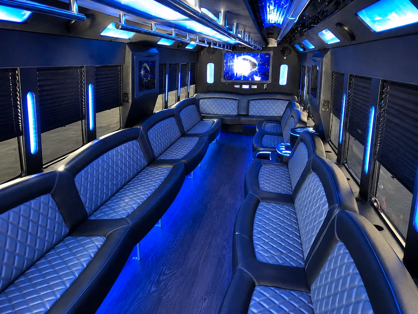 Bachelorette group inside a party bus serving Chattanooga