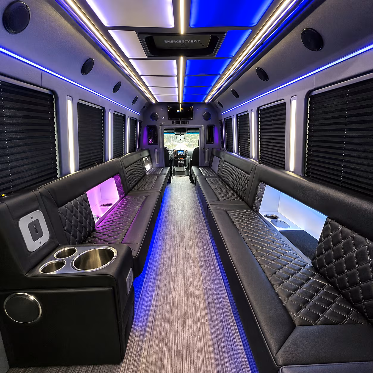 Chattanooga Private Event Transportation party bus interior