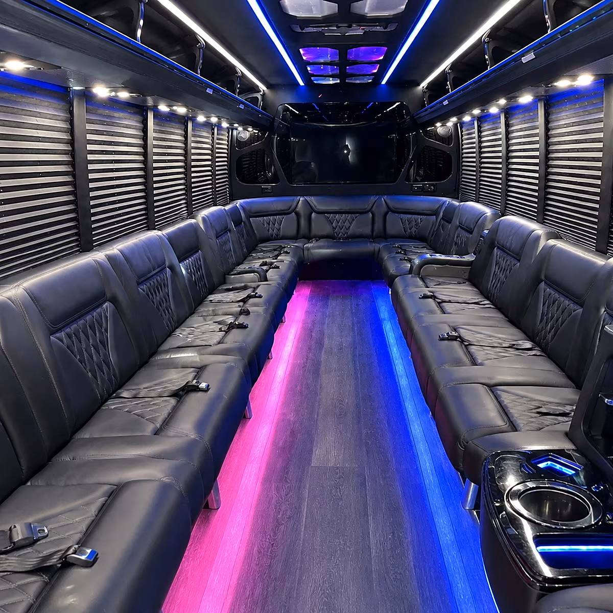 Chattanooga Private Event Transportation party bus interior