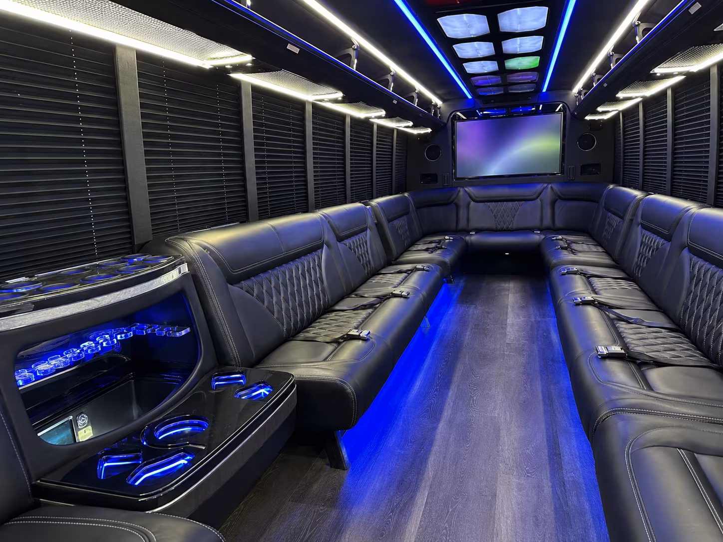 Chattanooga Sporting Event Transportation party bus interior