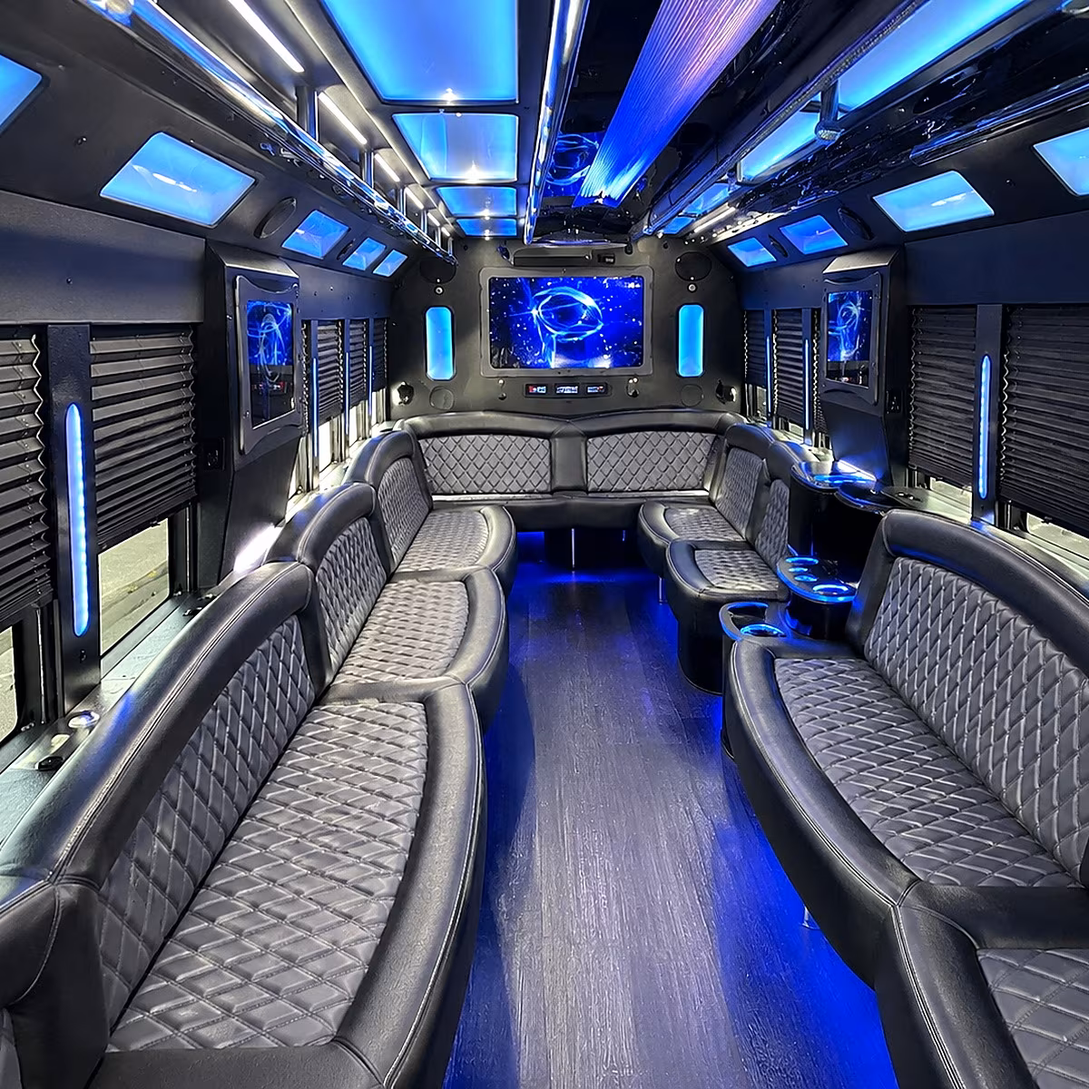 Chattanooga Wedding Transportation party bus interior