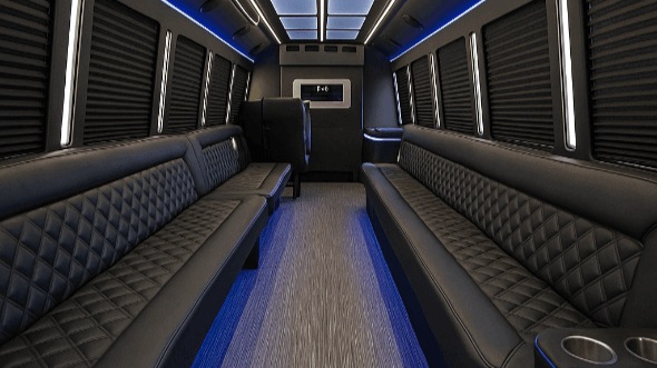 20 passenger party bus interior