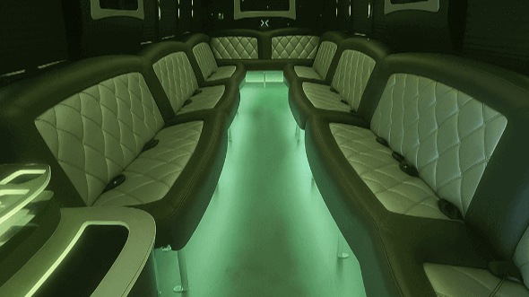 Interior of Charter Bus Company Gadsden's 25 Passenger Party Bus in Gadsden