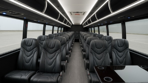 Interior of Charter Bus Company Chattanooga's 28 Passenger Minibus in Chattanooga