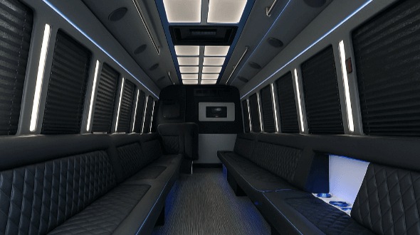 Interior of Charter Bus Company Gadsden's 30 Passenger Party Bus in Gadsden