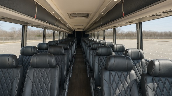 Interior of Charter Bus Company Chattanooga's 47 Passenger Charter Bus in Chattanooga