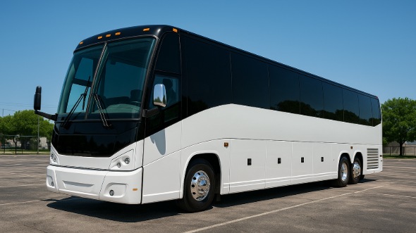 Exterior of Charter Bus Company Huntsville's 50 Passenger Party Bus in Huntsville