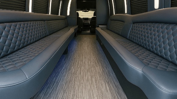 Interior of Charter Bus Company Murfreesboro's 50 Passenger Party Bus in Murfreesboro