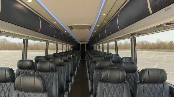 Interior of Charter Bus Company Chattanooga's 54 Passenger Charter Bus in Chattanooga