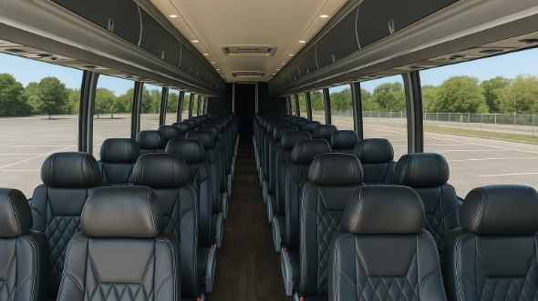 Interior of Charter Bus Company Chattanooga's ADA Charter Bus in Chattanooga